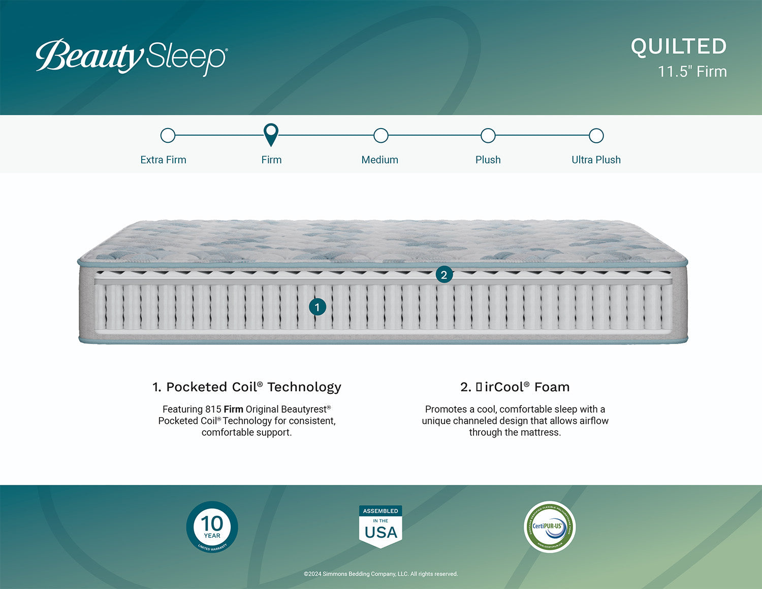 BeautySleep® 11.5" DreamWeaver Firm