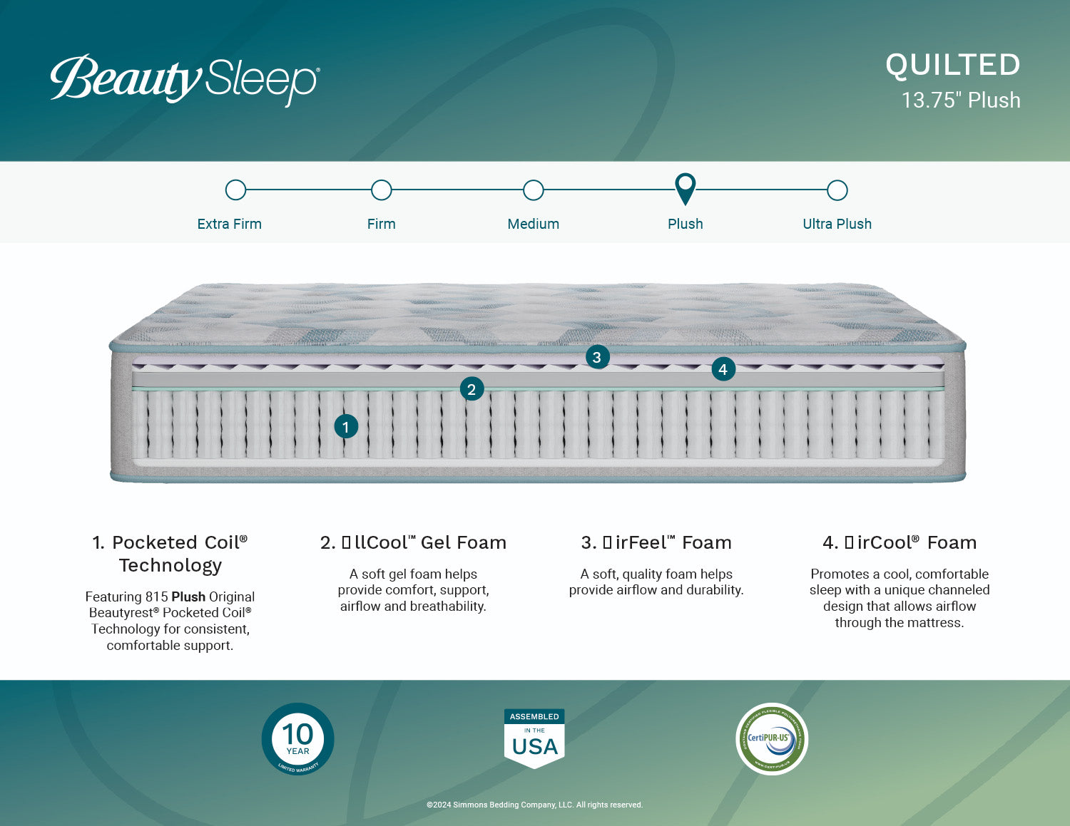 BeautySleep® 13.75" DreamWeaver Plush