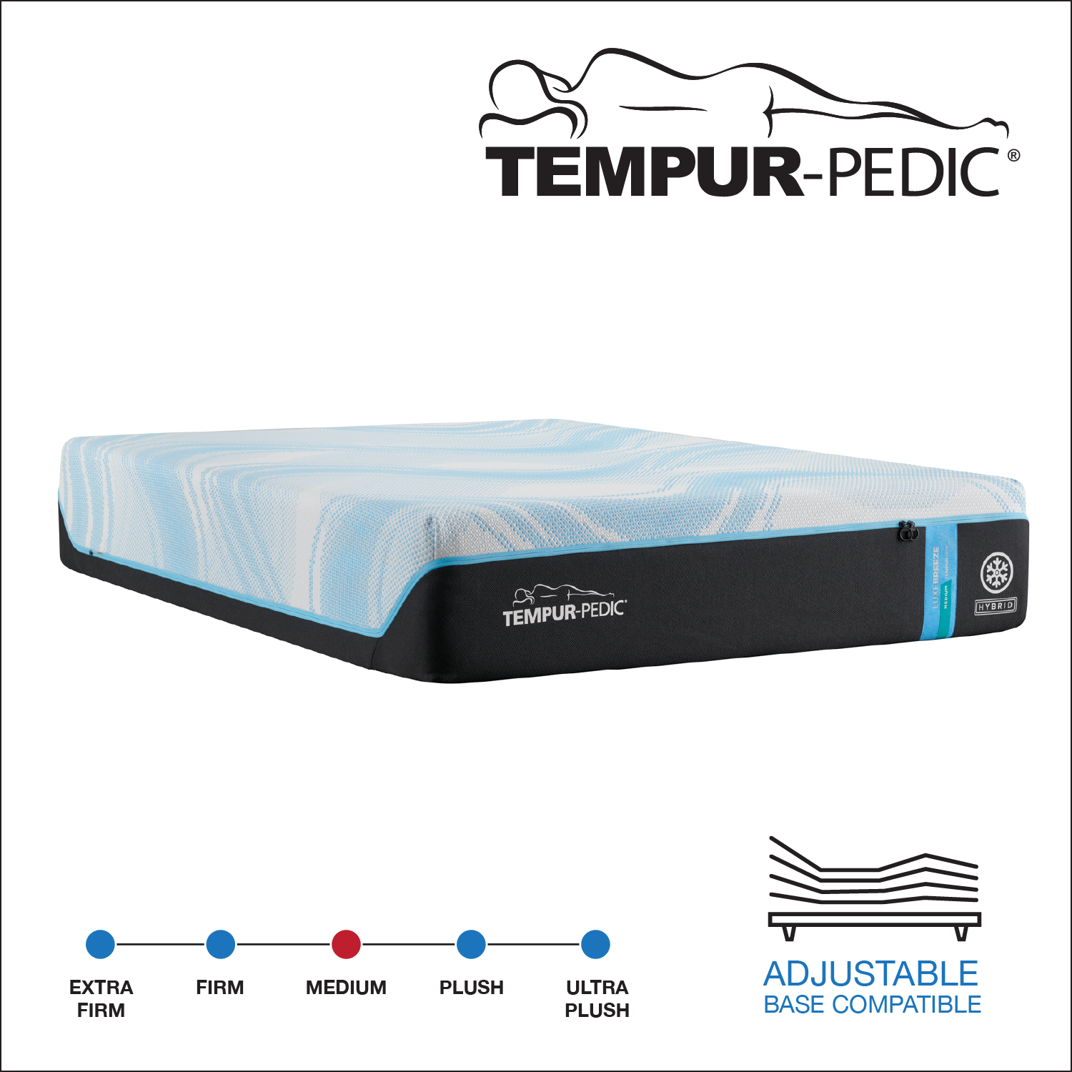 13" TEMPUR-LUXEbreeze® Medium Hybrid 2.0