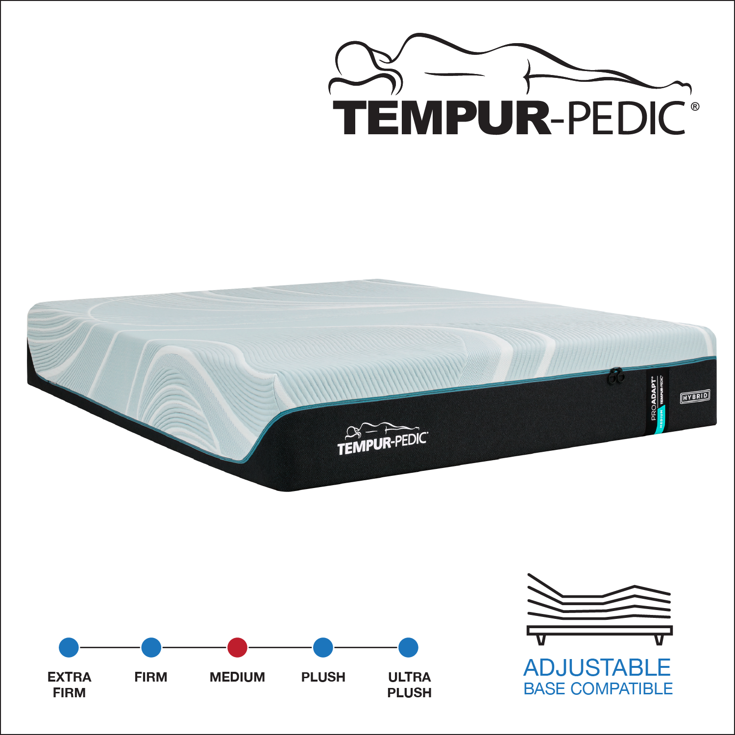 12" TEMPUR-ProAdapt® Medium Hybrid 2.0