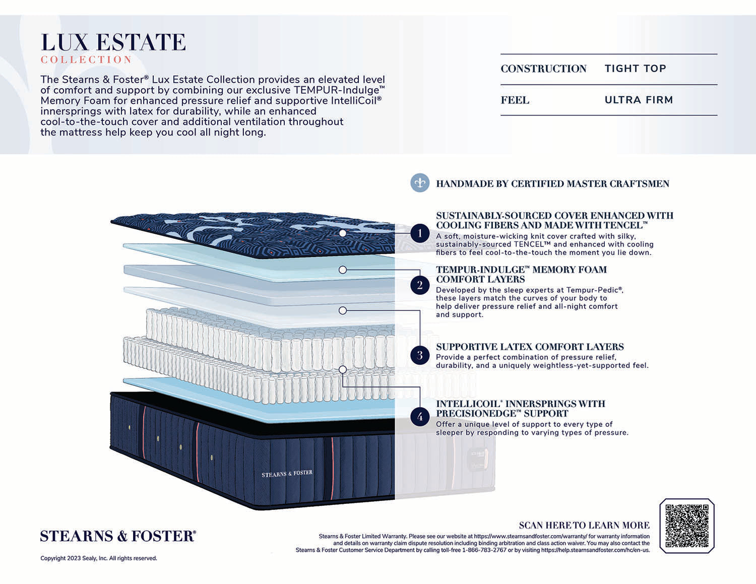 14.5" Stearns & Foster Lux Estate Ultra Firm