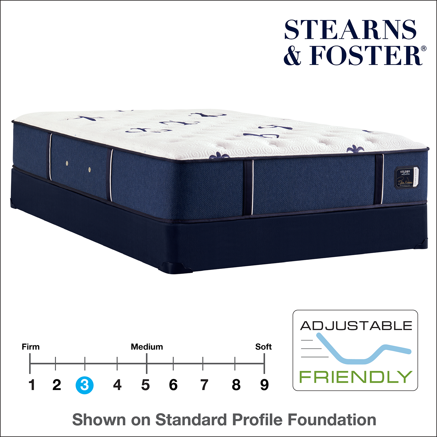 14" Stearns & Foster Studio Medium Tight Top